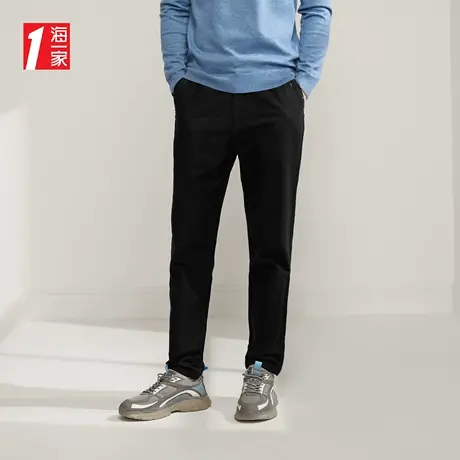 海一家运动时尚带腰带长裤2023秋季新款青春活力男士休闲裤商品大图