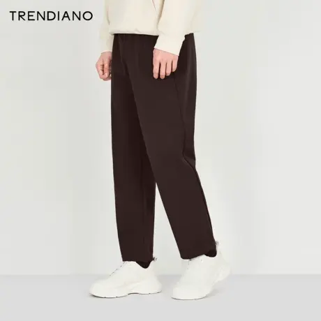 TRENDIANO官方男装秋冬季新款梅花元素休闲长裤男商品大图