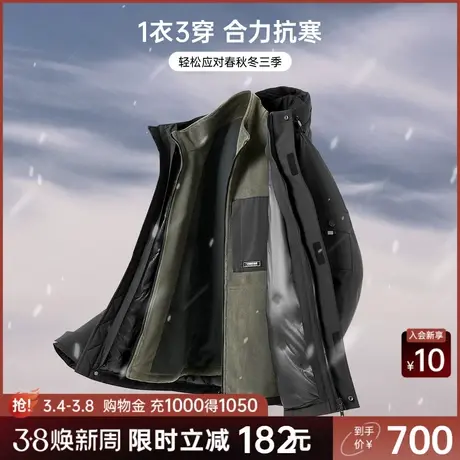 【两件套】利郎奥莱 羽绒服男士秋商务休闲连帽鸭绒保暖外套图片
