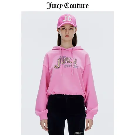 Juicy Couture橘滋卫衣女春季新款美式运动休闲宽松连帽长袖上衣商品大图