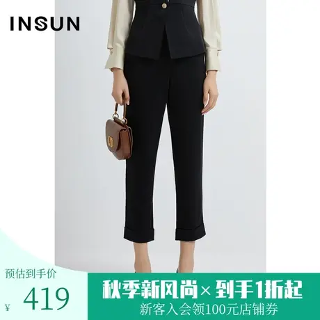 恩裳春秋季时尚显瘦垂感西装裤百搭通勤醋酸休闲裤图片