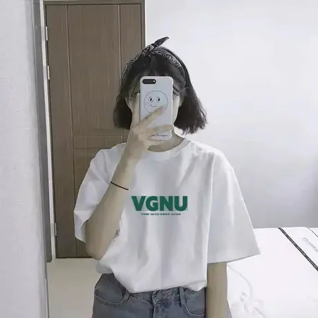 正肩白色t恤女设计感小众显瘦薄款上衣夏季春秋内搭短袖宽松大码商品大图