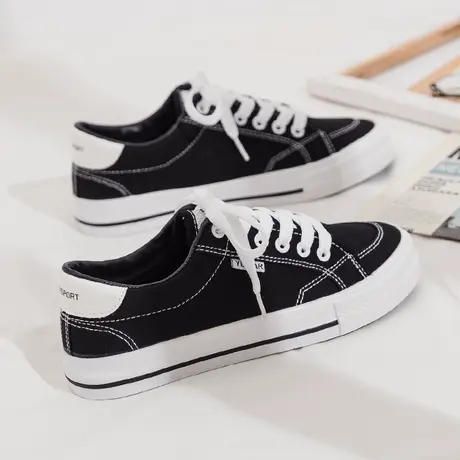 帆布鞋女鞋ulzzang百搭2020年春季新款学生低帮板鞋ins潮鞋子夏季商品大图