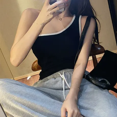 吊带背心女内搭夏季外穿运动打底短款露肩紧身性感美背抹胸上衣潮图片