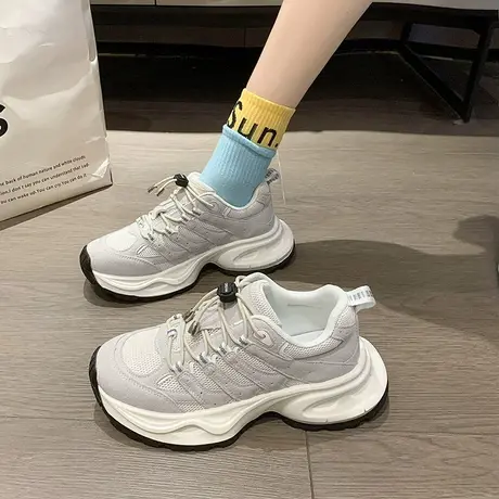 老爹鞋女2024年春季新款防滑厚底鞋子夏季透气爆款ins休闲运动鞋图片