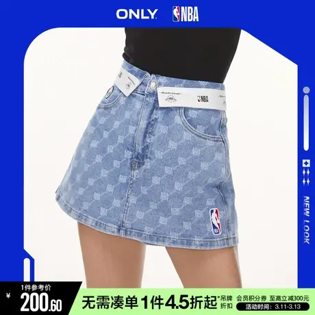 ONLY夏季NBA联名满印宽松高腰短裤牛仔裤女|123243061商品大图