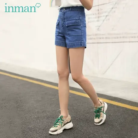 茵曼特价清仓新疆棉牛仔短裤女夏简约时尚个性百搭显瘦文艺范图片