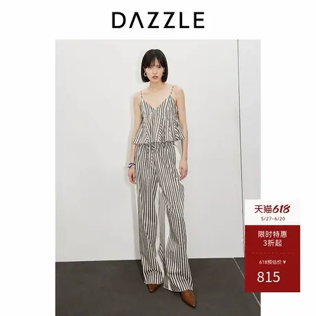 DAZZLE地素奥莱 背心吊带春夏女装条纹拼接上衣图片