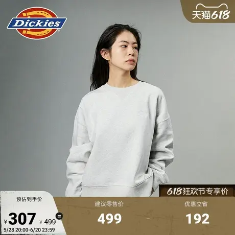 Dickies 休闲宽松保暖刺绣logo抓绒女式长袖卫衣 舒适春款图片