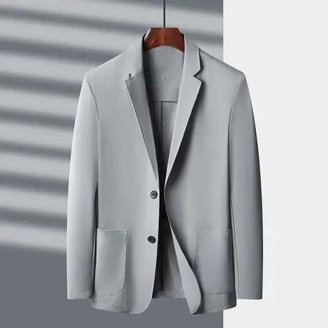 轻奢无痕男士冰丝防晒西服商务休闲小西装外套春夏季薄款西服上衣商品大图