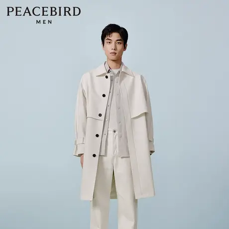 太平鸟男装风衣春新款潮牌男士宽松外套 B1BEE1304图片