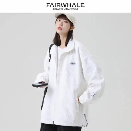 马克华菲美式复古连帽外套女2025新款春秋宽松休闲百搭情侣装上衣图片