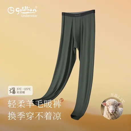 金利来秋裤男款2025年新款薄款轻柔男士保暖裤线裤含羊毛打底裤商品大图