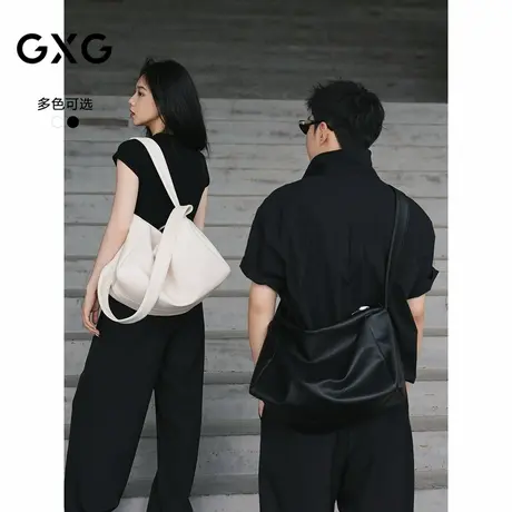 GXG男生斜挎包大容量休闲高级单肩小方包通勤百搭男包图片