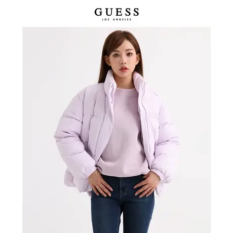 【38上新季】【秀智明星同款】GUESS冬女保暖短款面包服羽绒服图片
