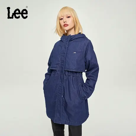 Lee商场同款23秋冬新品舒适版清水洗连帽棉服女LWT006721201-898图片