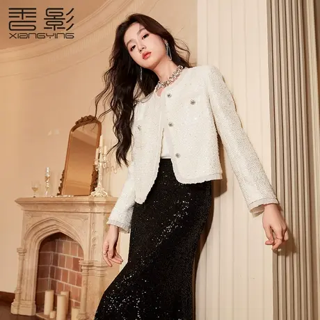 【罗永浩38宠爱节】香影法式名媛小香风外套女短款2024春季款上衣图片