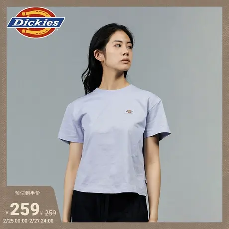 Dickies 新款工装春夏胸前小logo织标短款短袖T恤宽松内搭图片