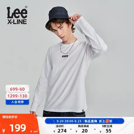 LeeXLINE23秋冬新品标准版圆领多色男长袖T恤打底衫LMT0070913RX图片