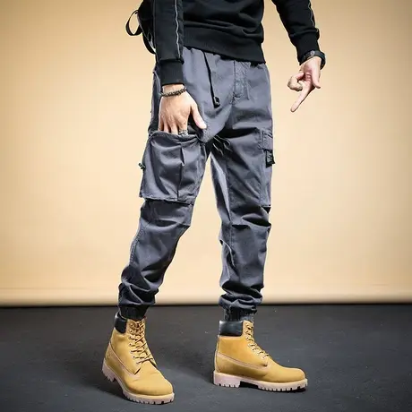2022新款美式户外工装裤男宽松小脚春季潮流百搭男士休闲裤运动裤商品大图