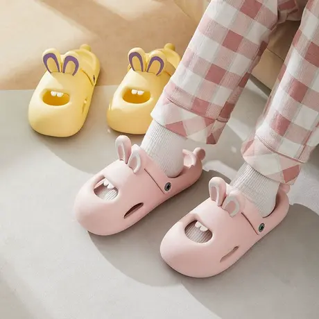 洞洞鞋女凉鞋2023年夏季新款网红厚底可爱兔子包头沙滩拖鞋潮ins商品大图