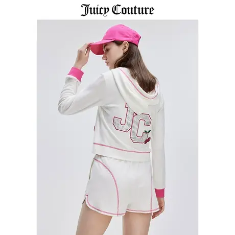 Juicy Couture橘滋外套女2024春夏新款美式轻奢休闲连帽烫钻上衣图片