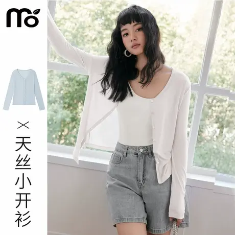 白色开衫薄款女2025新款夏季针织小外搭天丝冰丝空调衫罩衫上衣商品大图