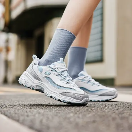 Skechers斯凯奇女鞋小甜豆春夏夏季款厚底老爹鞋自然色复古熊猫鞋图片