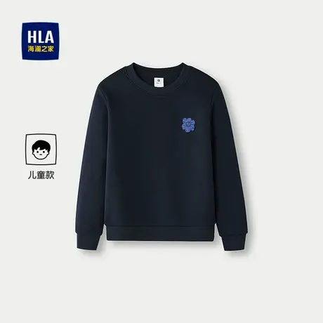 HLA/海澜之家亦心即为系列卫衣2025秋新款贴布绣时尚柔软男女童装商品大图
