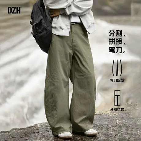 男士弯刀裤男款军绿色工装裤男直筒户外登山裤美式伞兵裤秋季裤子商品大图
