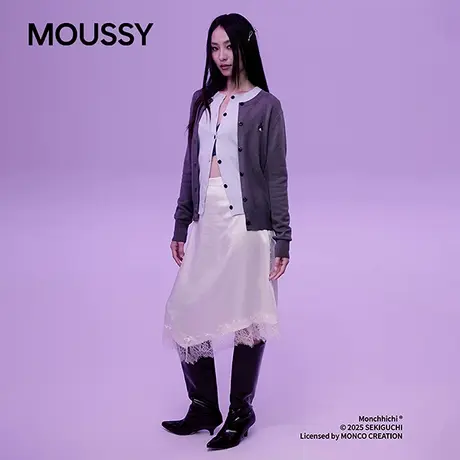 MOUSSY&Monchhichi合作款2025秋季新品长袖针织开衫028IAA01-1034图片