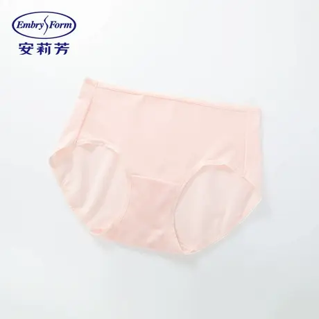 安莉芳官方奥莱细腻爽滑舒适女士轻薄内裤简约净色冰丝中腰三角裤商品大图