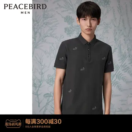 【商场同款】 太平鸟男装 2023夏季新款刺绣斯文Polo B1DBD2420图片
