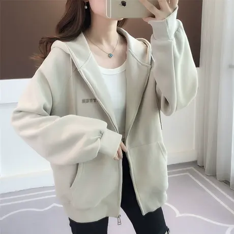 秋季女士拉链开衫卫衣女春秋款2023新款爆款时尚洋气秋冬上衣外套图片