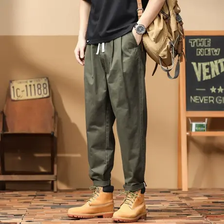 秋冬季时尚男裤潮流男款裤子百搭直筒工装裤男士大码时尚休闲裤商品大图