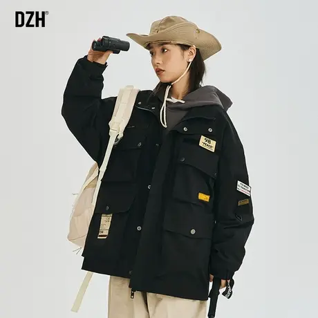 男女同款美式复古情侣大码外套男春秋季工装夹克男士2023新款潮牌图片