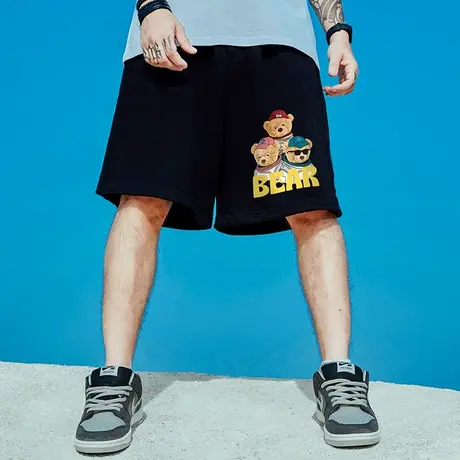 国潮印花运动短裤男士夏季潮流ins中国风宽松百搭大码休闲五分裤商品大图