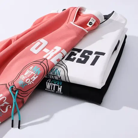 男士春季2022新款韩版潮流卫衣打底衫卡通印花潮牌宽松男装长袖T图片