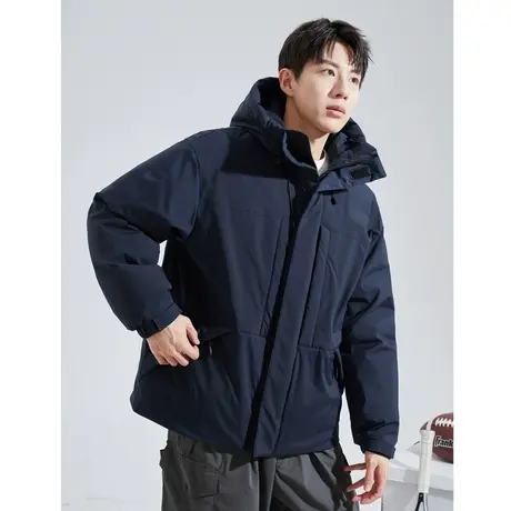 唐狮2023冬新款男羽绒服短款连帽工装户外冲锋学生加厚外套12.24商品大图