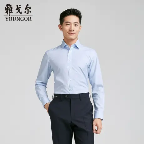 【商场同款】雅戈尔男士长袖衬衫新款官方商务休闲上班穿衬衫男图片