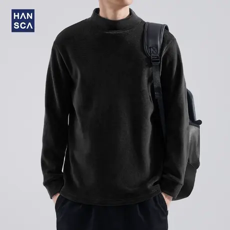hansca重磅卫衣男冬季加厚2023新款套头长袖打底衫宽松休闲上衣潮商品大图