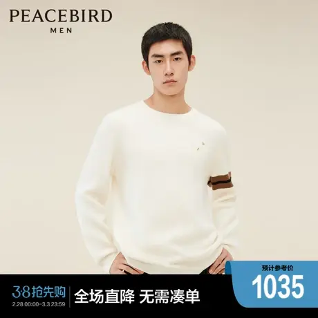 【商场同款】太平鸟男装羊绒毛套衫新款时尚羊毛针织衫B1EBD412图片