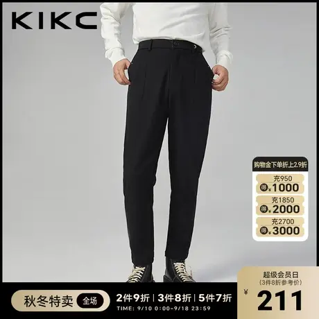 kikc休闲裤男2023秋季新款商场同款宽松休闲潮流运动商务百搭长裤商品大图