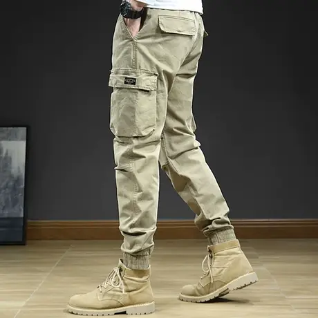 2022冬季新款工装宽松休闲裤男士时尚潮牌百搭哈伦束脚长裤子男裤商品大图