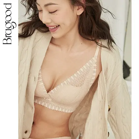 内衣女无钢圈夏季小胸聚拢收副乳上托全罩杯性感蕾丝文胸套装商品大图