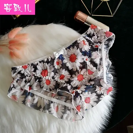 安致儿小雏菊内裤女低腰无痕少女可爱日系女士短裤性感三角底裤商品大图