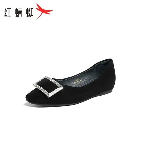 红蜻蜓休闲女鞋2024年春季新款浅口舒适软底平底妈妈鞋通勤单鞋女商品大图
