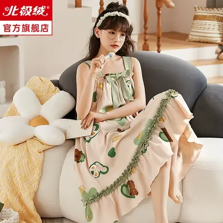 睡裙夏女性感吊带2022新款大码纯欲薄款夏季家居服可外穿女士睡衣图片