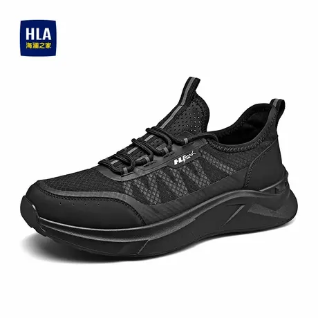 HLA/海澜之家男鞋2025新款舒适舒适耐磨时尚运动休闲鞋增高飞织鞋商品大图