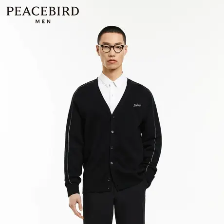 太平鸟男装 休闲毛衣修身刺绣毛开衫秋季时尚毛套衫男士毛衫图片